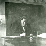 Р.Н. Миролюбова на уроке. 1935г.