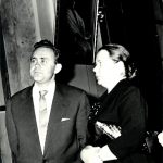 Зам. министра В.П. Барская и руководитель Чехословацкой делегации, посетившей Карелию, 1959 г.